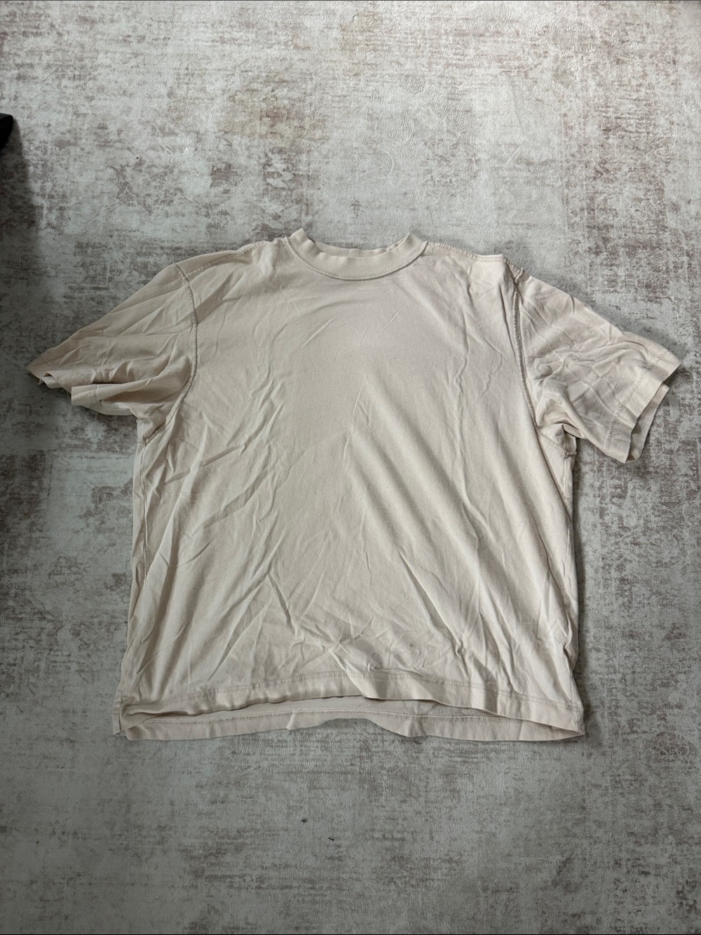 Abercrombie & Fitch Short Sleeve Crew Tee in Light Beige